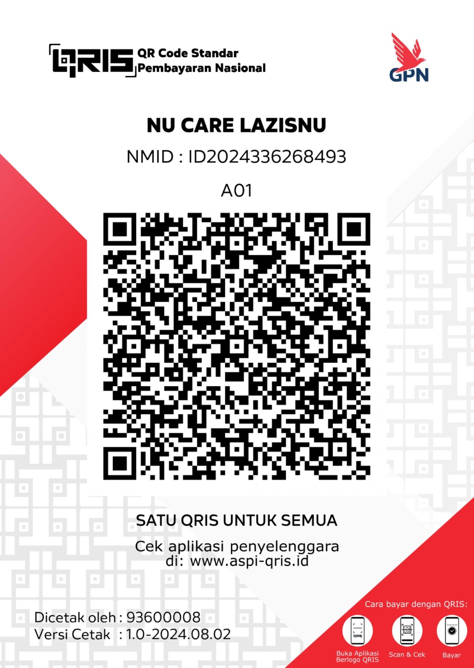 QRIS NU Care Lazisnu Kalbar